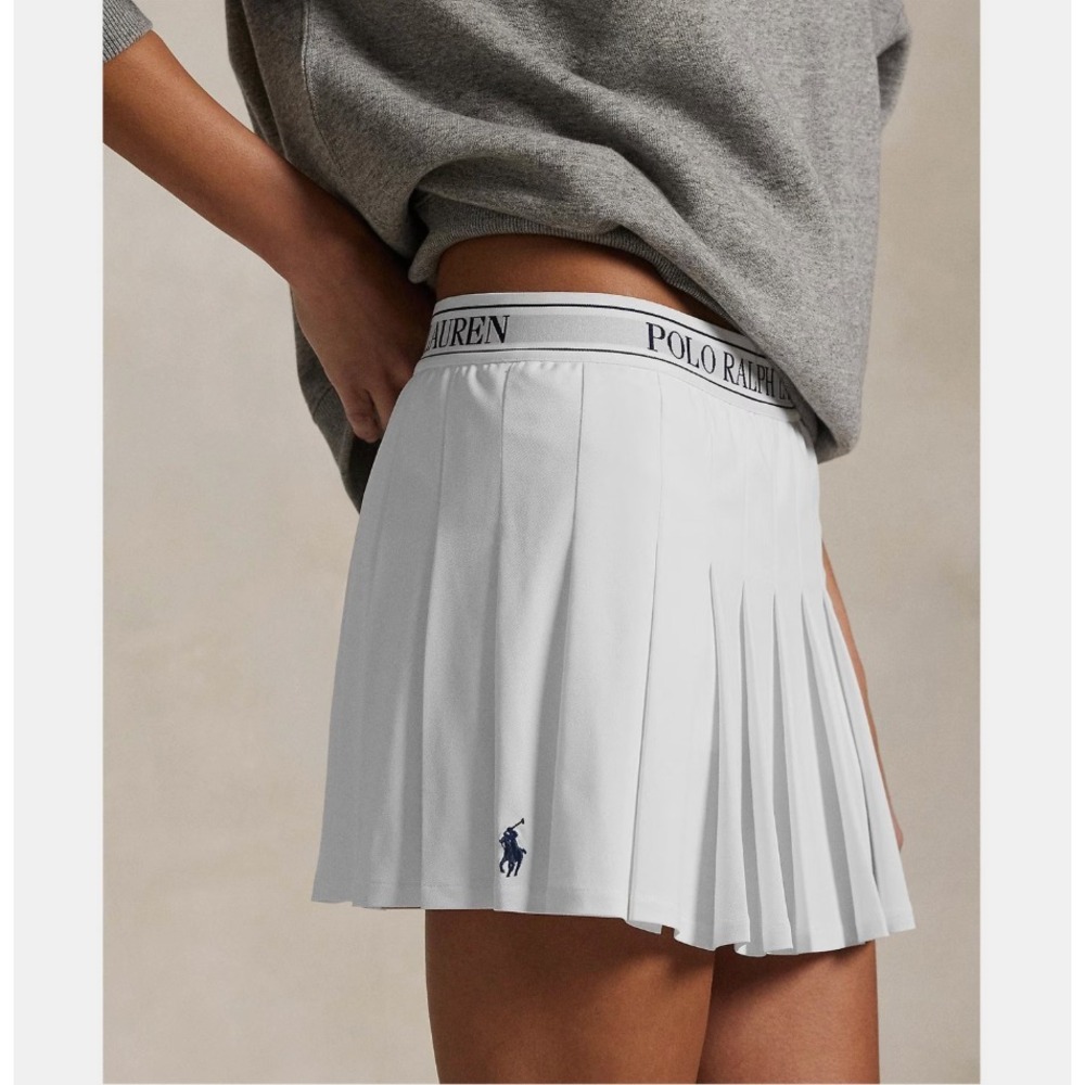 Ralph Lauren Polo Womens Air tech Pleat skirt L Skort Preppy Tennis Country Club